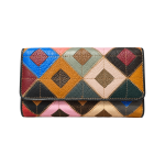 Portofel dama Arabella, piele naturala, model multicolor-negru