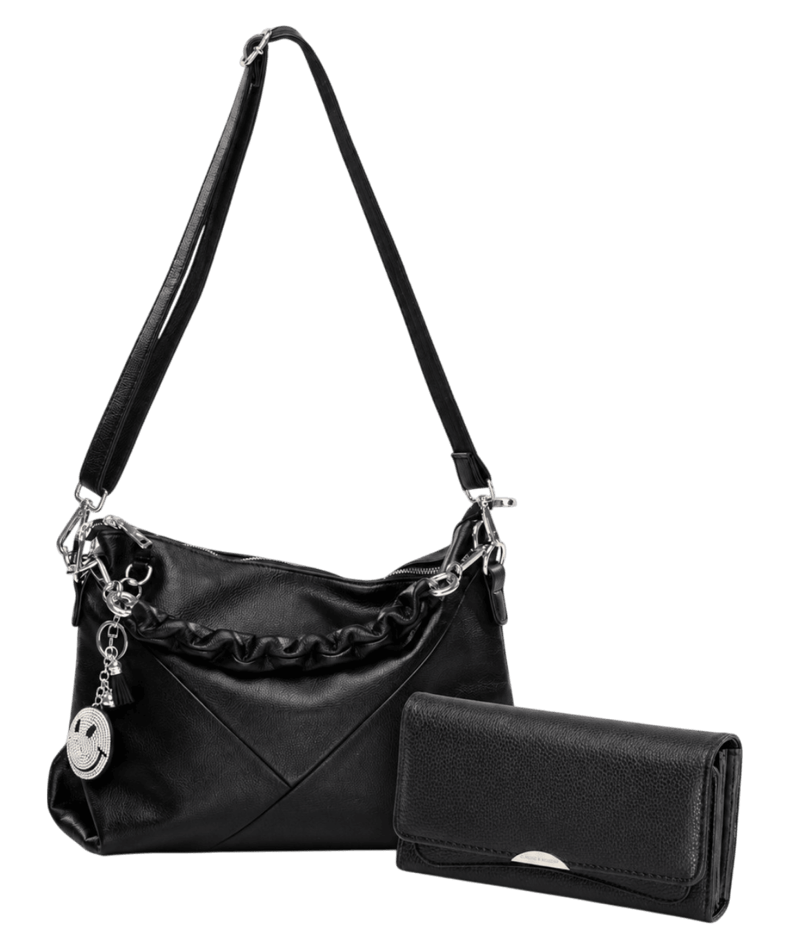 Set-geanta-dama-portofel-evelina-negru Set geanta si portofel dama Evelina, Negru - imagine 1
